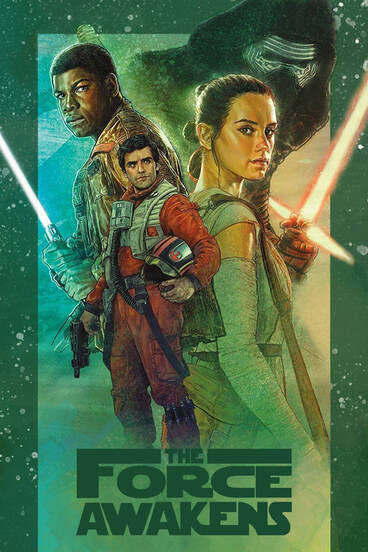 Star Wars Episode VII The Force Awakens Movie Poster edited by Danny Beaton based on the mural art of Jason Palmer.