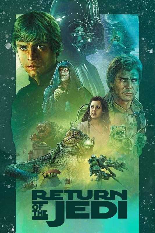 Star Wars VI Return of the Jedi Movie Poster edited by Danny Beaton based on the mural art of Jason Palmer.