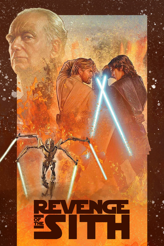 Star Wars Episode III Revenge of the Sith Movie Poster edited by Danny Beaton based on the mural art of Jason Palmer.