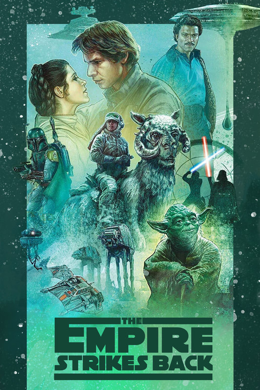 Star Wars Episode V The Empire Strikes Back Movie Poster edited by Danny Beaton based on the mural art of Jason Palmer.